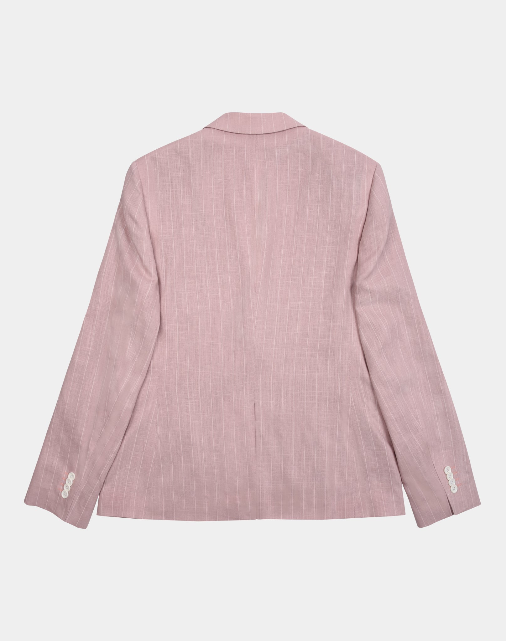 KASHA slim-fit pink linen suit with peak lapel – yuzini